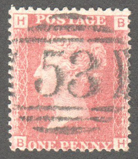 Great Britain Scott 33 Used Plate 74 - BH - Click Image to Close